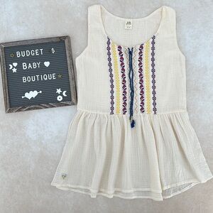 Wildflowers Cream Embroidered Tank Top